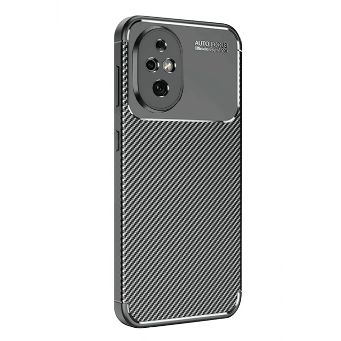 Newface Honor 200 Kılıf Auto Focus Karbon Kapak - Siyah