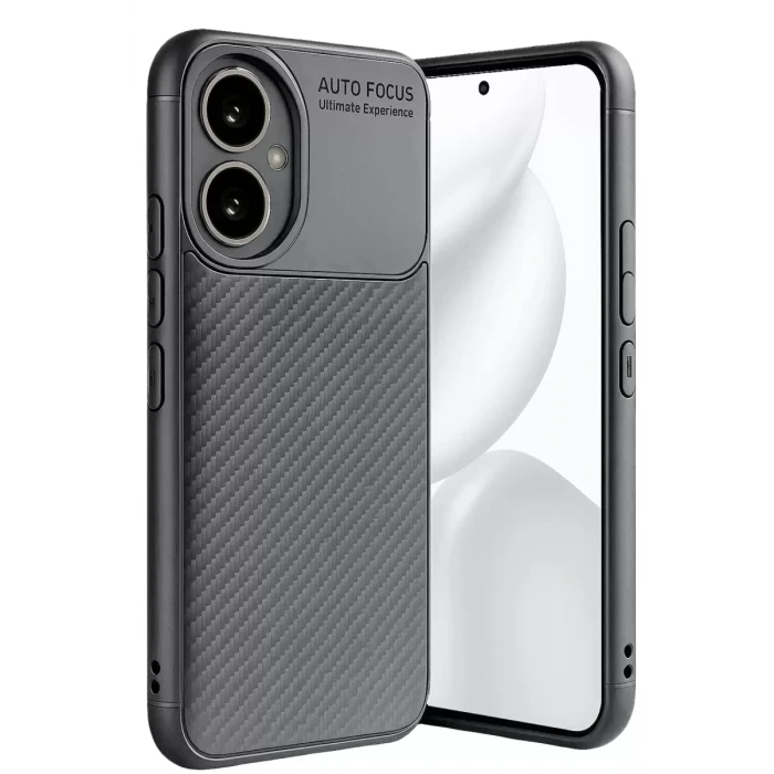 Newface Honor 400 Kılıf Auto Focus Karbon Kapak - Gri