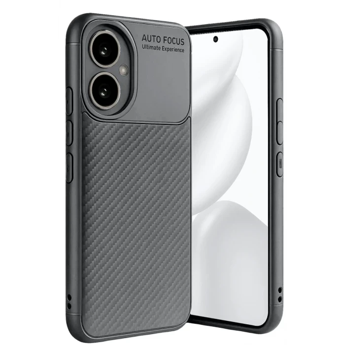 Newface Honor 400 Kılıf Auto Focus Karbon Kapak - Gri