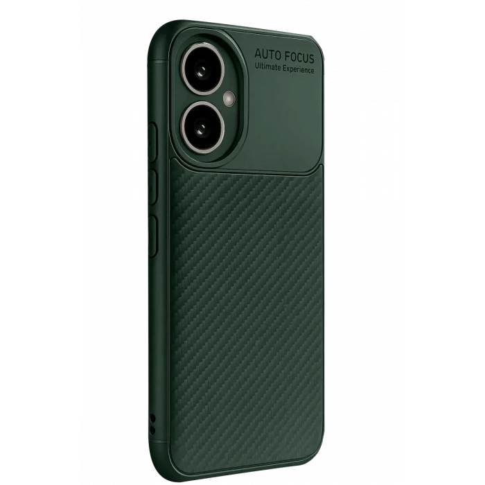 Newface Honor 400 Kılıf Auto Focus Karbon Kapak - Koyu Yeşil