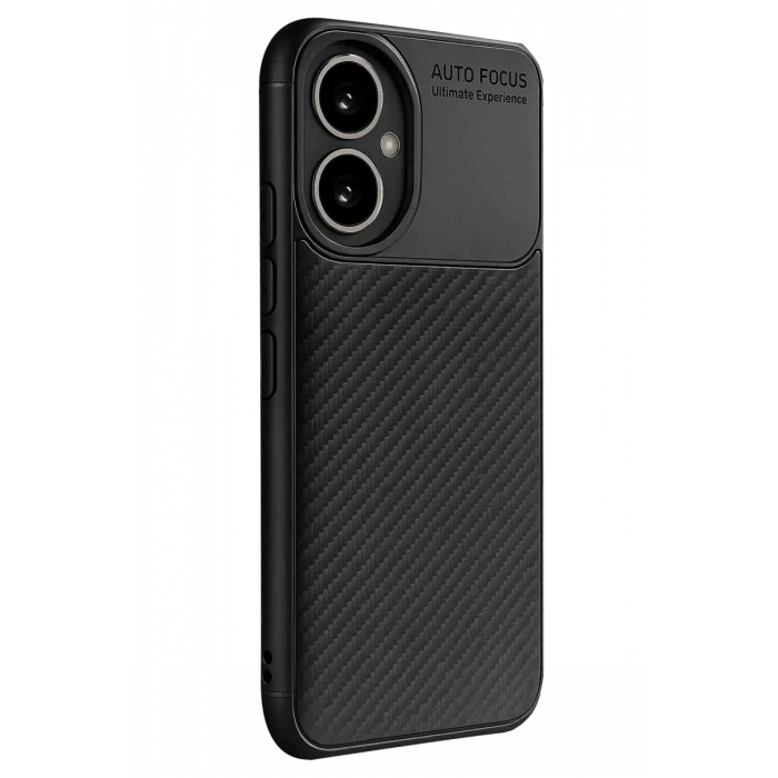 Newface Honor 400 Kılıf Auto Focus Karbon Kapak - Siyah