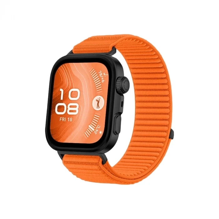 Newface Huawei Fit 4 Braid Kordon - Turuncu
