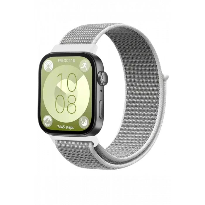 Newface Huawei Fit 4 Hasırlı Cırtcırtlı Kordon - Beyaz