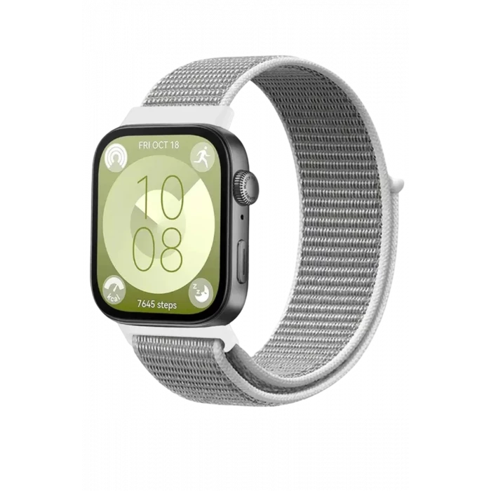 Newface Huawei Fit 4 Hasırlı Cırtcırtlı Kordon - Beyaz