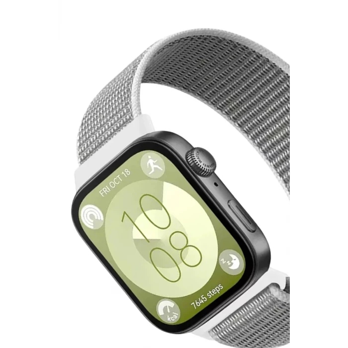 Newface Huawei Fit 4 Hasırlı Cırtcırtlı Kordon - Beyaz