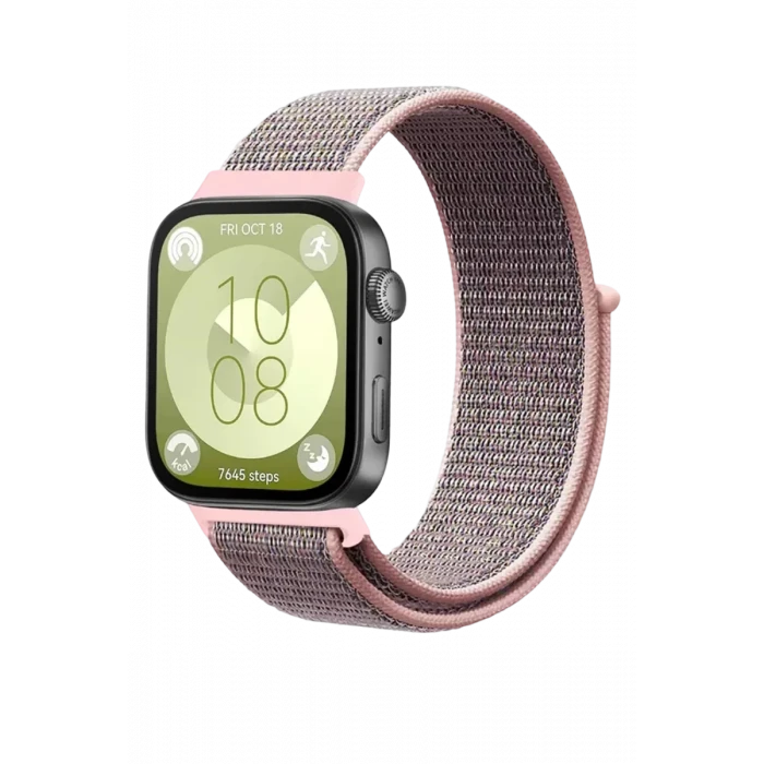 Newface Huawei Fit 4 Hasırlı Cırtcırtlı Kordon - Pembe