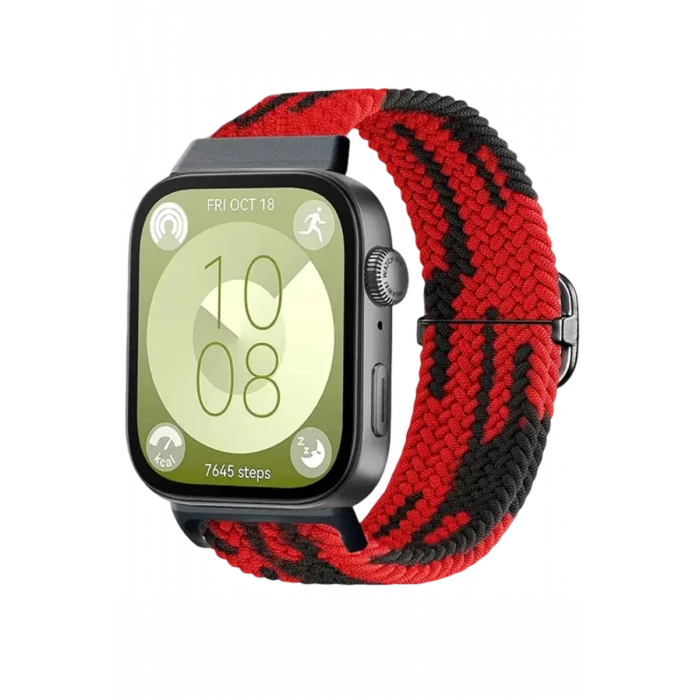 Newface Huawei Fit 4 Star Kordon - Kırmızı-Siyah