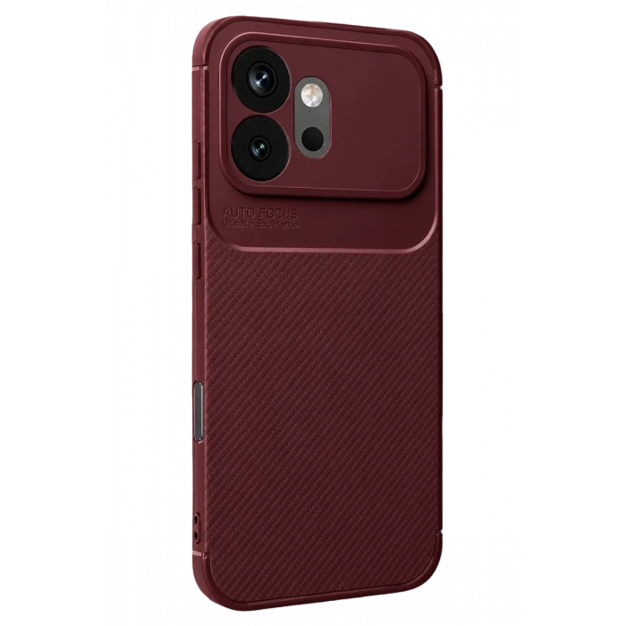 Newface Huawei Honor 600 Auto Focus Karbon Kapak - Bordo