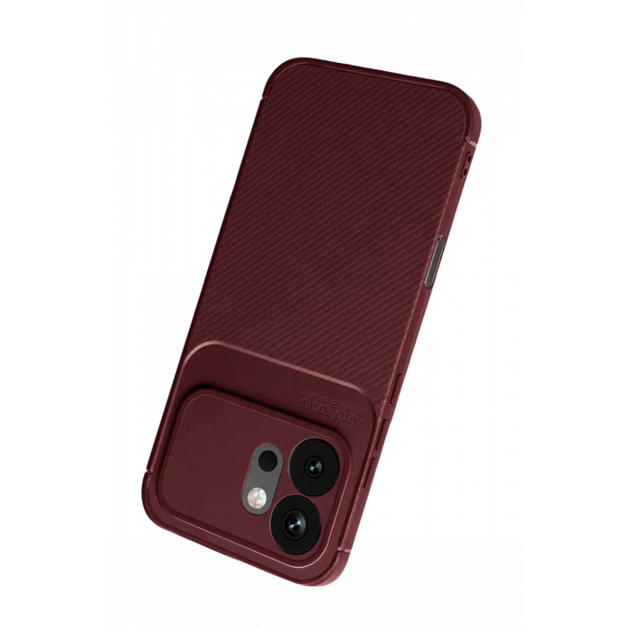 Newface Huawei Honor 600 Auto Focus Karbon Kapak - Bordo