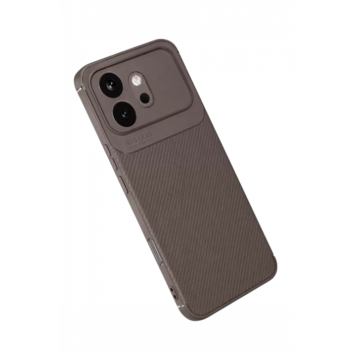 Newface Huawei Honor 600 Auto Focus Karbon Kapak - Gri