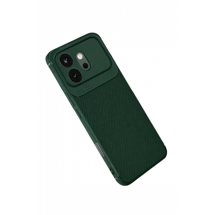 Newface Huawei Honor 600 Auto Focus Karbon Kapak - Koyu Yeşil