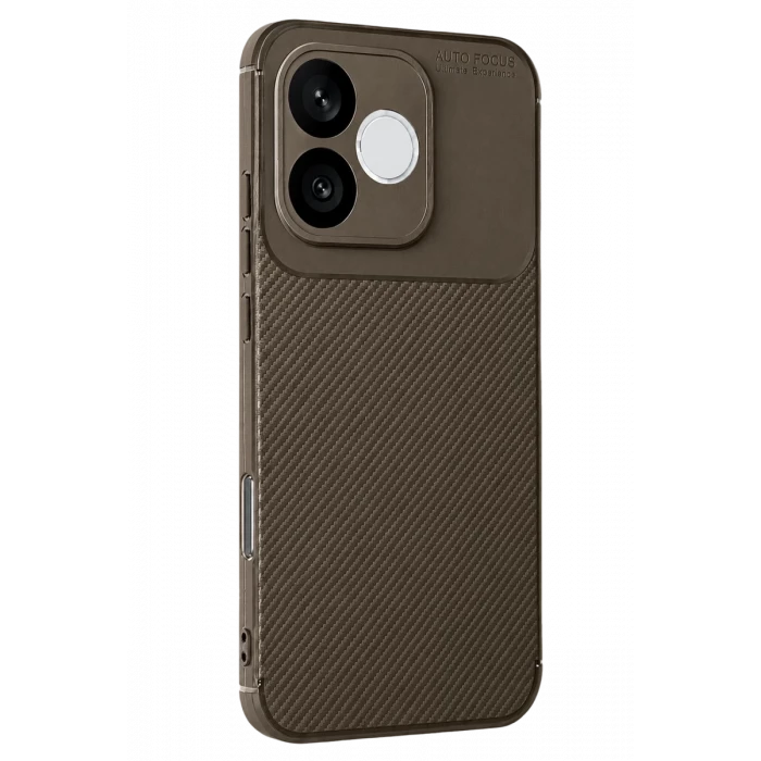Newface Huawei Honor 600 Lite Auto Focus Karbon Kapak - Kahverengi