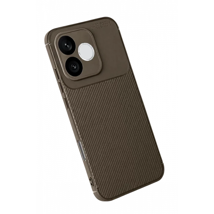 Newface Huawei Honor 600 Lite Auto Focus Karbon Kapak - Kahverengi