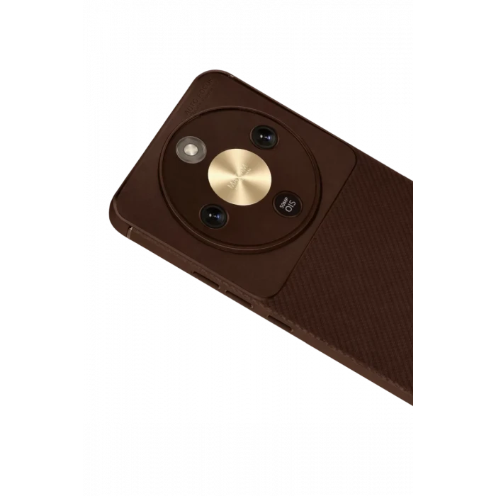 Newface Huawei Honor Magic 8 Lite Auto Focus Karbon Kapak - Kahverengi