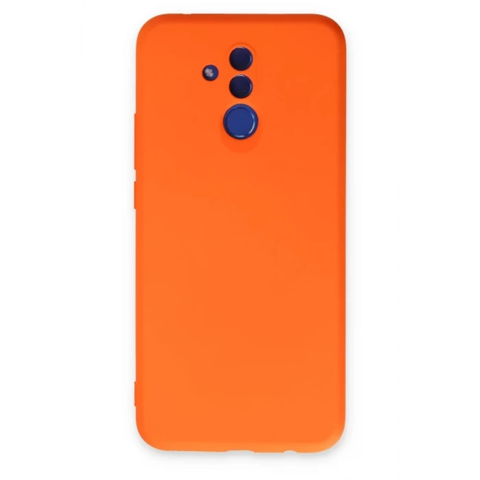Newface Huawei Mate 20 Lite Kılıf Nano içi Kadife Silikon - Turuncu