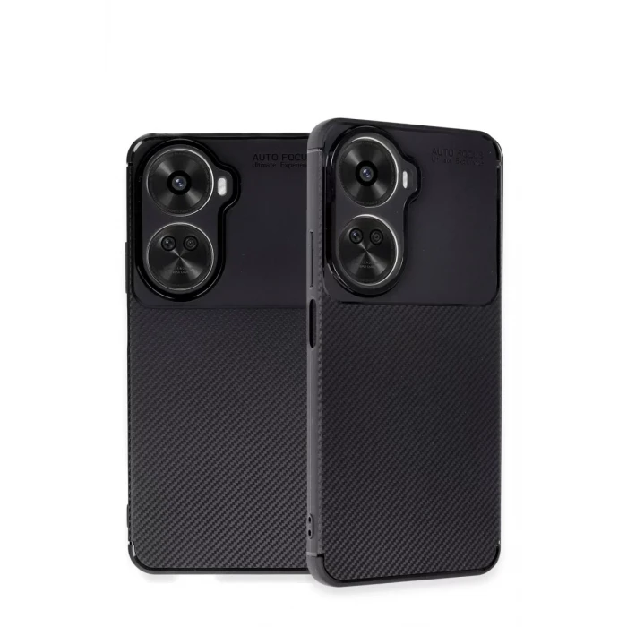 Newface Huawei Nova 12 SE Kılıf Auto Focus Karbon Kapak - Siyah