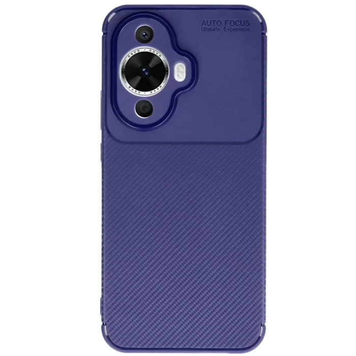 Newface Huawei Nova 12S Kılıf Auto Focus Karbon Kapak - Lacivert