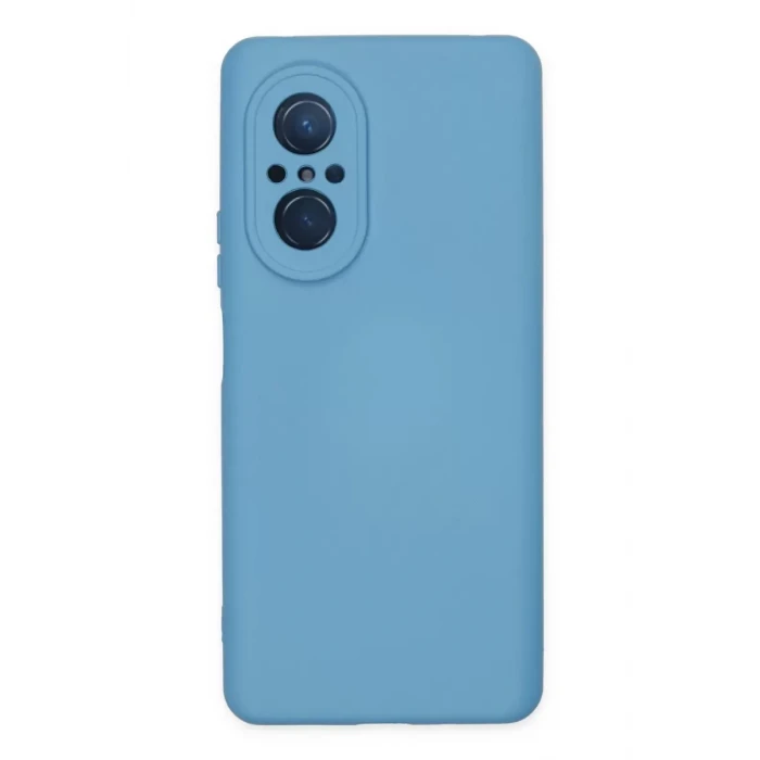 Newface Huawei Nova 9 SE Kılıf Nano içi Kadife Silikon - Mavi