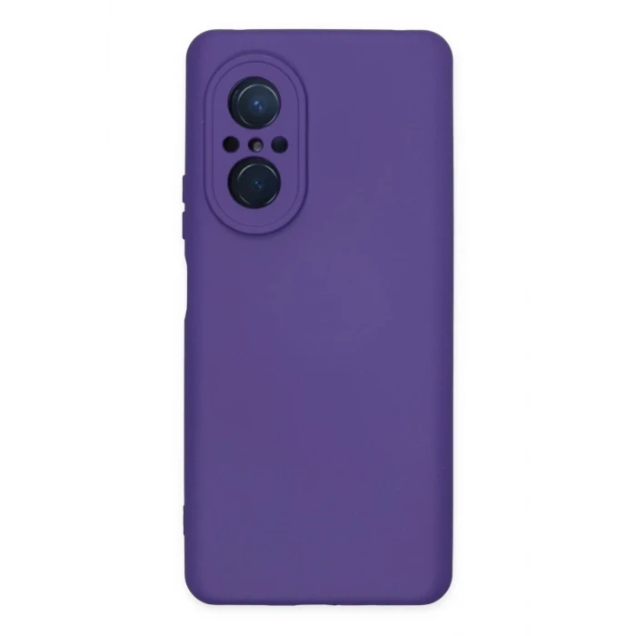 Newface Huawei Nova 9 SE Kılıf Nano içi Kadife Silikon - Mor