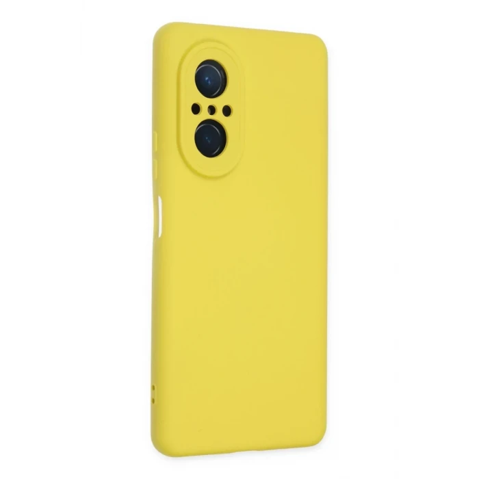 Newface Huawei Nova 9 SE Kılıf Nano içi Kadife Silikon - Sarı