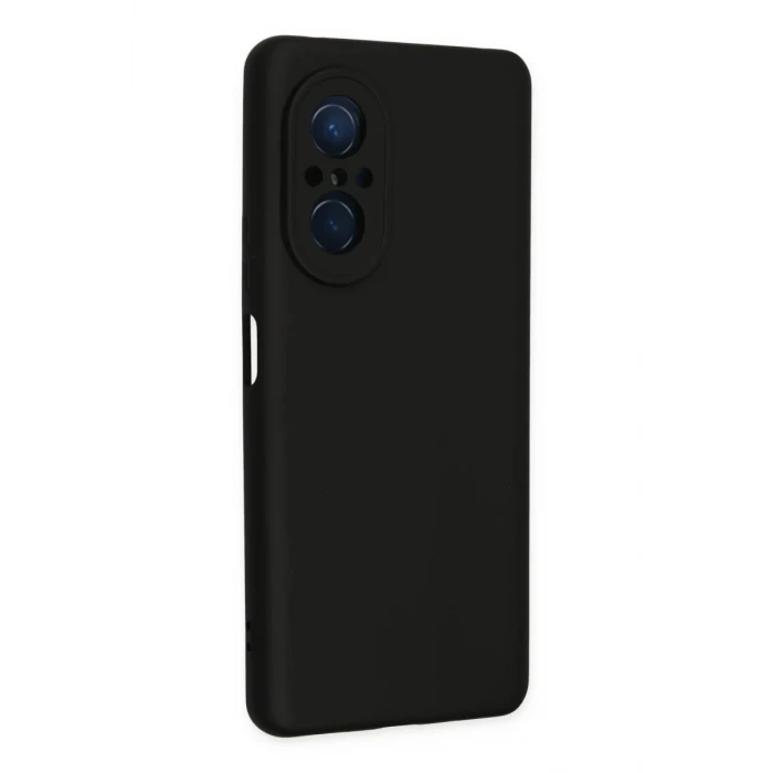 Newface Huawei Nova 9 SE Kılıf Nano içi Kadife Silikon - Siyah