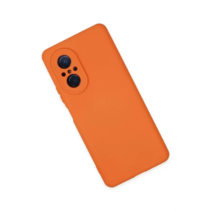 Newface Huawei Nova 9 SE Kılıf Nano içi Kadife Silikon - Turuncu