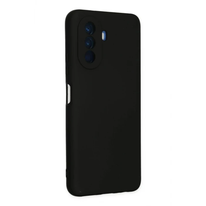 Newface Huawei Nova Y70 Kılıf Nano içi Kadife Silikon - Siyah
