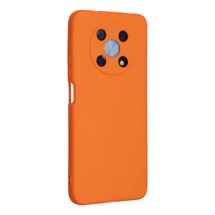 Newface Huawei Nova Y90 Kılıf Nano içi Kadife Silikon - Turuncu