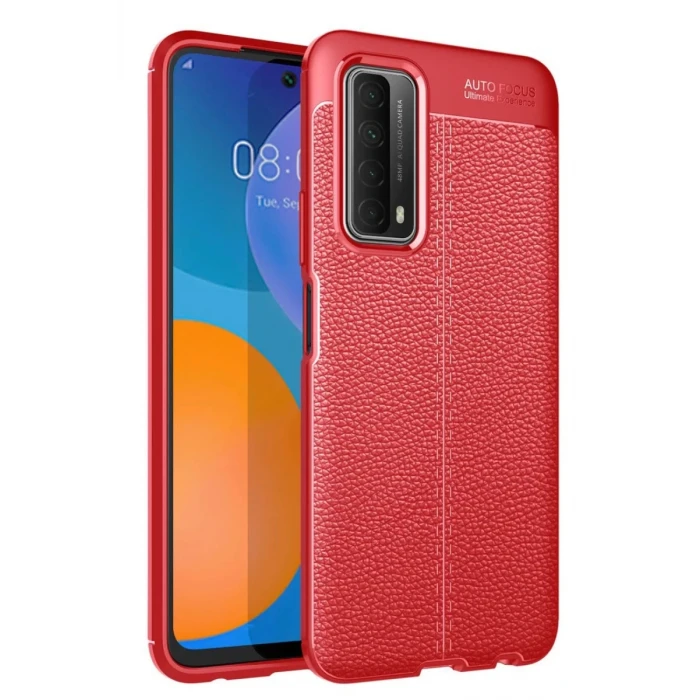 Newface Huawei P Smart 2021 Kılıf Auto Focus Kapak - Kırmızı