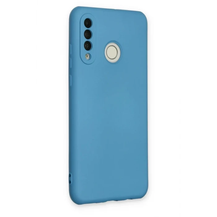 Newface Huawei P30 Lite Kılıf Nano içi Kadife Silikon - Mavi
