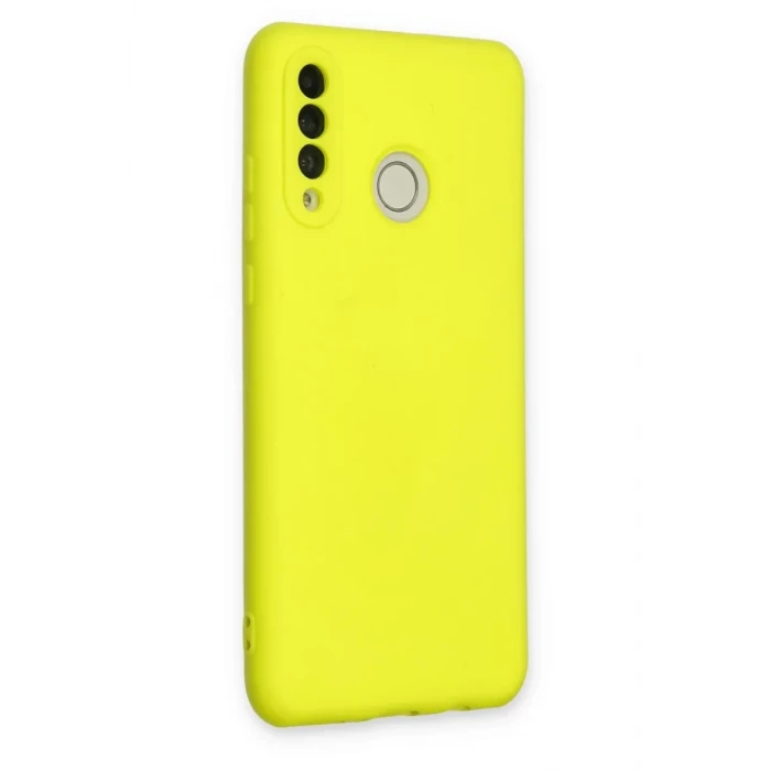 Newface Huawei P30 Lite Kılıf Nano içi Kadife Silikon - Sarı
