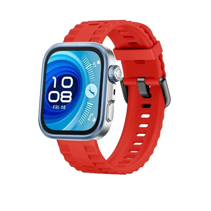 Newface Huawei Watch Fit 3 Klasik Kordon - Kırmızı