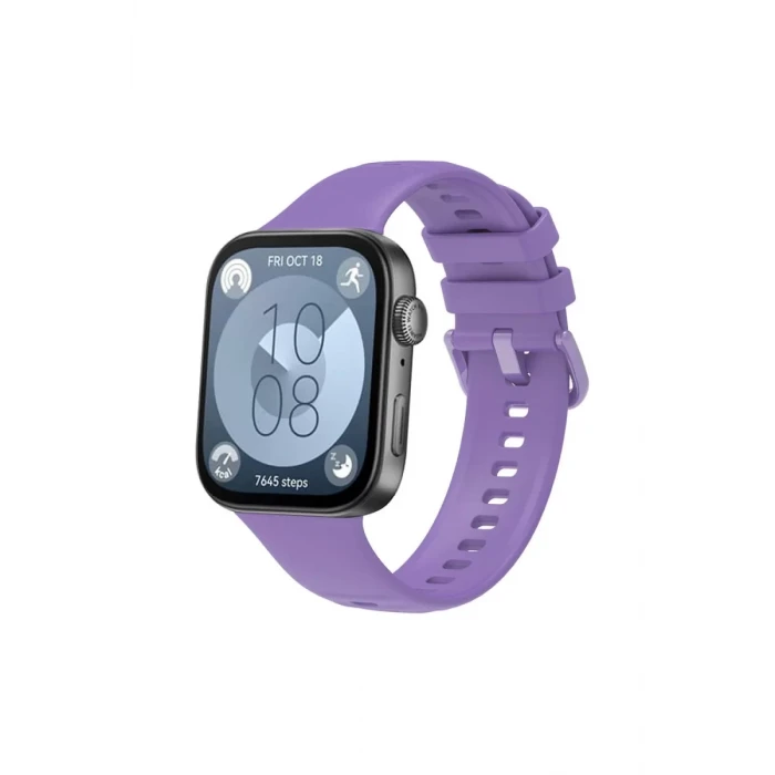 Newface Huawei Watch Fit 3 Klasik Kordon - Lila