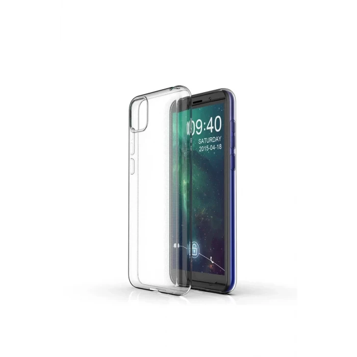 Newface Huawei Y5P Kılıf Lüx Şeffaf Silikon - Şeffaf