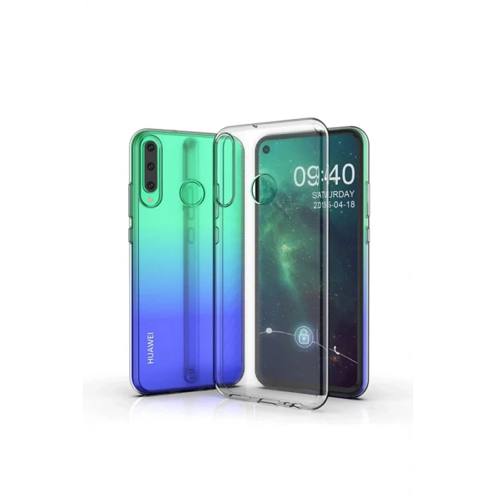 Newface Huawei Y6P Kılıf Lüx Şeffaf Silikon - Şeffaf