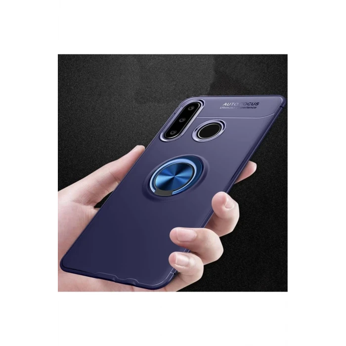 Newface Huawei Y6P Kılıf Range Yüzüklü Silikon - Mavi