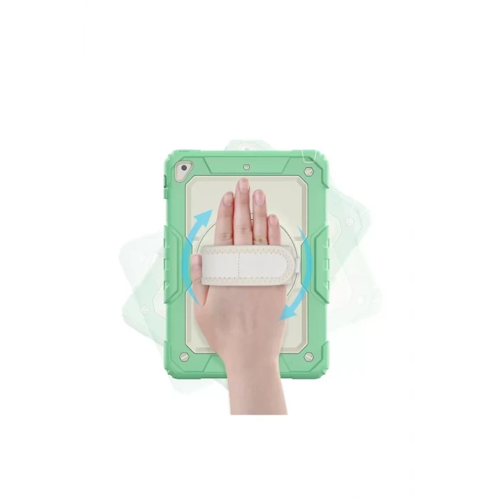 Newface Apple iPad 5 Air 9.7 Kılıf Strap New Tablet Kapak - Yeşil