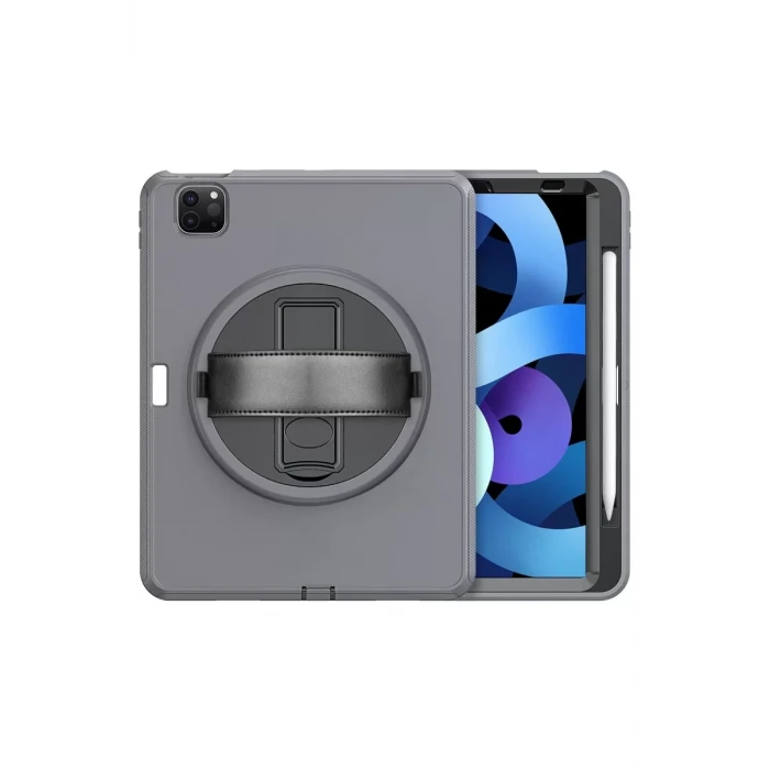 Newface Apple iPad Pro 11 (2018) Kılıf Hand Strap Tablet Kılıfı - Gri