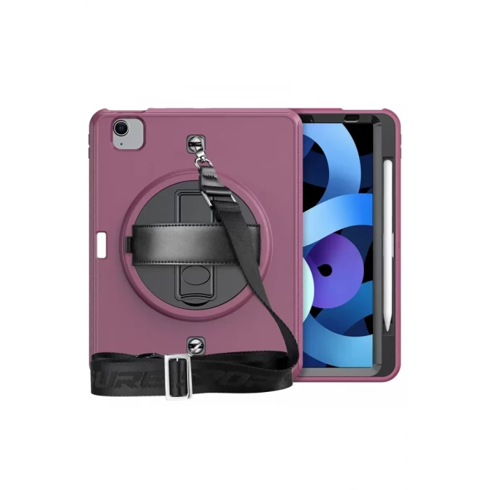 Newface Apple iPad Pro 11 (2020) Kılıf Strap-C Otterbox Tablet Kapak - Mürdüm