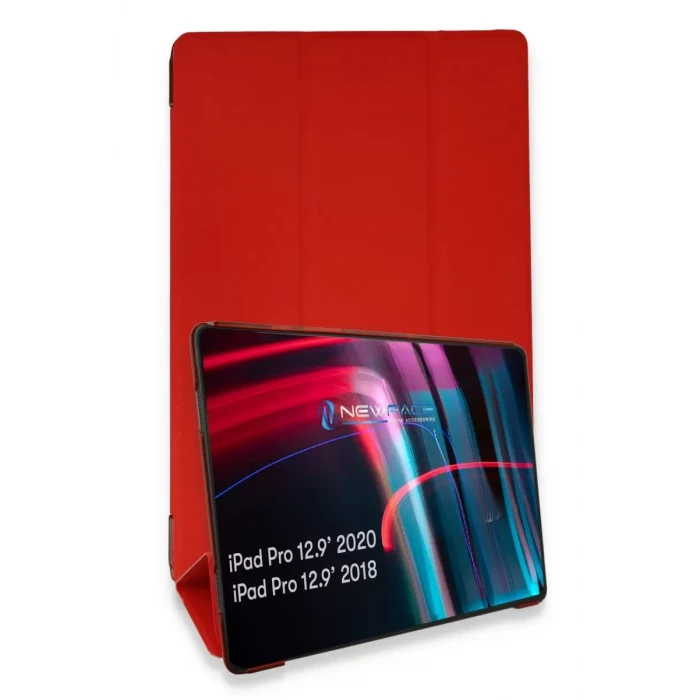 Newface Apple iPad Pro 12.9 (2021) Kılıf Tablet Smart Kılıf - Kırmızı