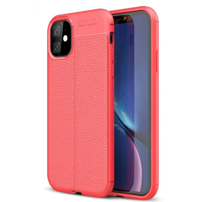 Newface Apple iPhone 11 Kılıf Auto Focus Kapak - Kırmızı