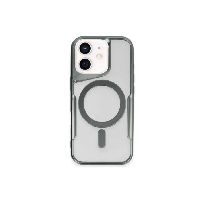 Newface Apple iPhone 11 Kılıf Boyi Magsafe Silikon Kapak - Yeşil