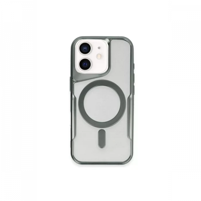 Newface Apple iPhone 11 Kılıf Boyi Magsafe Silikon Kapak - Yeşil