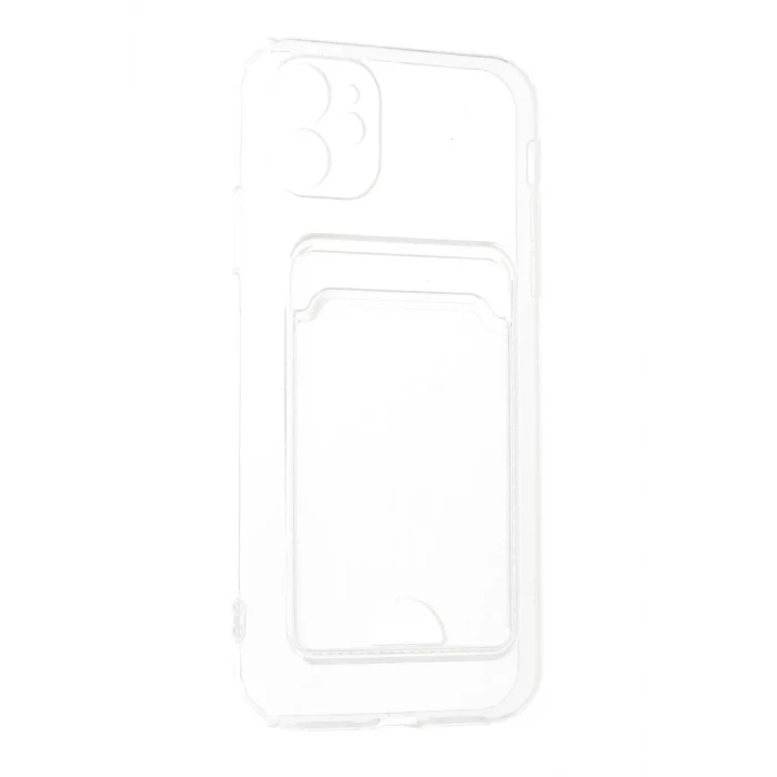 Newface Apple iPhone 11 Kılıf Kart Şeffaf Silikon - Şeffaf