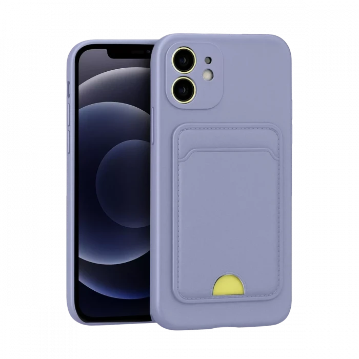 Newface Apple iPhone 11 Kılıf Kelvin Kartvizitli Silikon - Lila