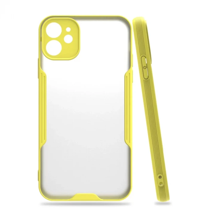 Newface Apple iPhone 11 Kılıf Platin Silikon - Sarı