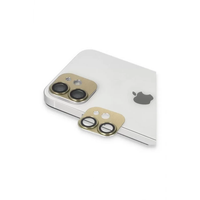 Newface Apple iPhone 11 Pers Alüminyum Kamera Lens - Gold