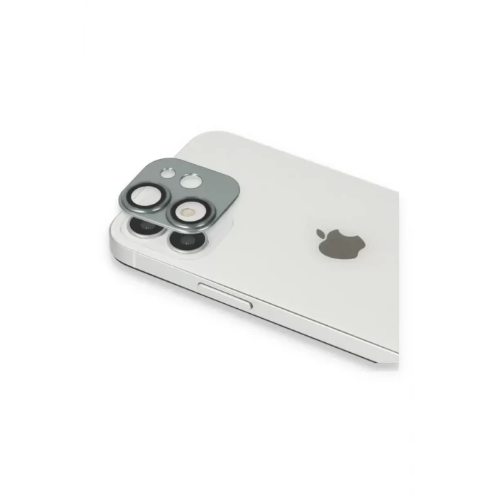 Newface Apple iPhone 11 Pers Alüminyum Kamera Lens - Yeşil