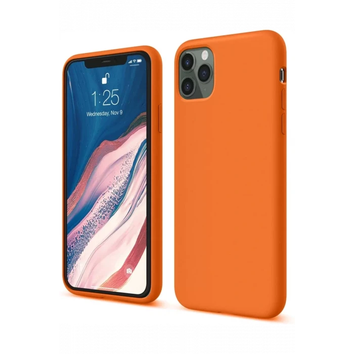 Newface Apple iPhone 11 Pro Kılıf First Silikon - Turuncu