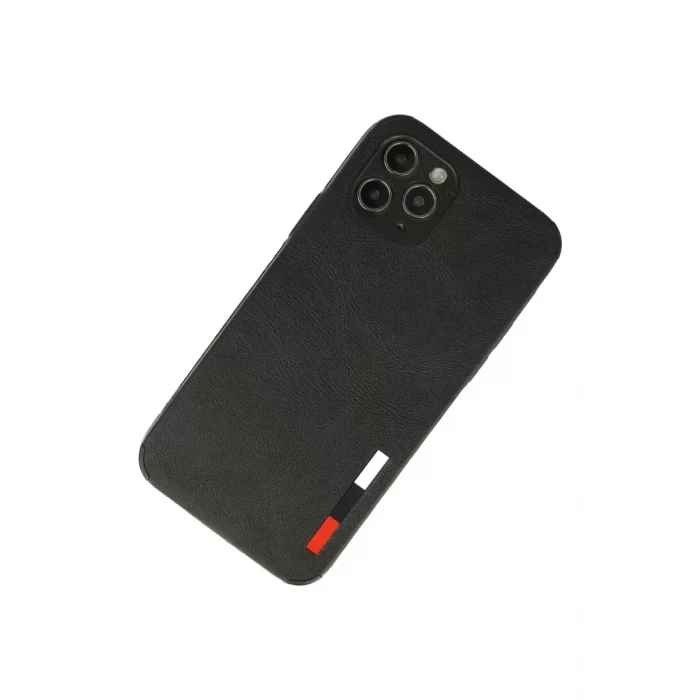 Newface Apple iPhone 11 Pro Kılıf Loop Deri Silikon - Siyah